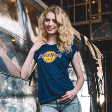Cargar imagen en el visor de la galería, Hard Rock Cafe® Polo Navy Burnout Mujer | XXS-XS