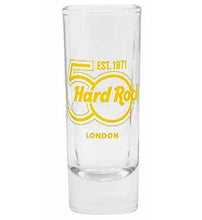 Cargar imagen en el visor de la galería, Hard Rock Cafe® Shot Glass 2.5 oz Vaso Chupito para Coleccionistas | Logo 50 Aniversario