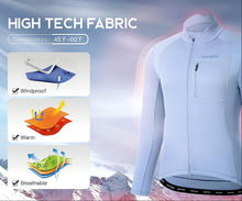 Cargar imagen en el visor de la galería, Santic® Casaca Térmica Ciclismo +7°C | Celeste humo | S