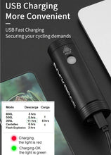 Cargar imagen en el visor de la galería, Rockbros® Luz Profesional 800 Lúmenes Recarga USB Waterproof