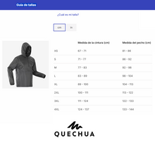Cargar imagen en el visor de la galería, Quechua® Casaca Chubasquero Impermeable Full Zip Cortaviento | M-L-XL