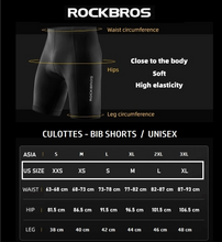 Cargar imagen en el visor de la galería, Rockbros® Bib Shorts Culotte Unisex Ciclismo | Tallas USA: XS-S-M-L