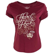 Cargar imagen en el visor de la galería, Hard Rock Cafe® Original Polo Camiseta Top Burgundy Couture Mujer | XS-S