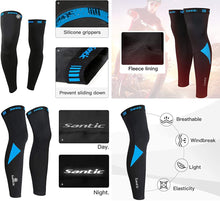 Cargar imagen en el visor de la galería, Santic® Par de Pierneras Térmicas Calentadores Deportivos Ciclismo | L-XL