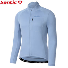 Cargar imagen en el visor de la galería, Santic® Casaca Térmica Ciclismo +7°C | Celeste humo | S