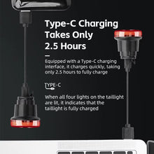 Cargar imagen en el visor de la galería, Rockbros® Luz Trasera Inteligente Q/JF002 Sensor de Freno USB-C IPX7