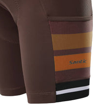 Cargar imagen en el visor de la galería, Santic® Bib Shorts Culotte Ciclismo BTT MTB | Gris-Marrón | XS-S-M-XL
