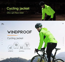 Cargar imagen en el visor de la galería, Santic® Casaca Cortavientos Capucha Ciclismo UPF 50+ | M