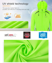 Cargar imagen en el visor de la galería, Santic® Casaca Cortavientos Capucha Ciclismo UPF 50+ | M