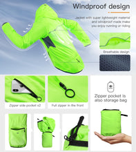 Cargar imagen en el visor de la galería, Santic® Casaca Cortavientos Capucha Ciclismo UPF 50+ | M