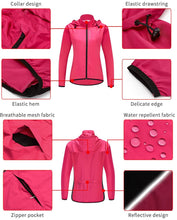 Cargar imagen en el visor de la galería, Wosawe® Casaca Cortavientos Mujer Ciclismo | S-M-L-XL