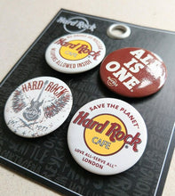 Cargar imagen en el visor de la galería, Hard Rock Cafe® Pin Button Set Clásicos Vintage de Colección