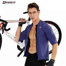 Cargar imagen en el visor de la galería, DAREVIE® JERSEY PREMIUM TELA ITALIA MAILLOT | M-L-XL | Azul-Negro