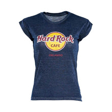 Cargar imagen en el visor de la galería, Hard Rock Cafe® Polo Navy Burnout Mujer | XXS-XS