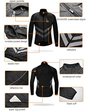 Cargar imagen en el visor de la galería, Wosawe® Casaca Cortavientos Reflectante Ciclismo | M-L-XL-2XL