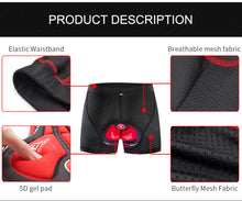 Cargar imagen en el visor de la galería, Wosawe® Ropa Interior Short Culotte Gel 5D Ciclismo | 2XL