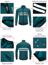 Cargar imagen en el visor de la galería, Wosawe® Casaca Cortavientos Reflectante Ciclismo | M-L-XL