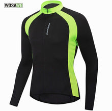 Cargar imagen en el visor de la galería, Wosawe® Camiseta Jersey Manga Larga Full Zip Ciclismo | M-XL