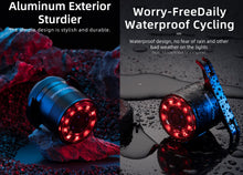Cargar imagen en el visor de la galería, Rockbros® Luz Trasera Q1 para Bicicleta 5 Modos Carga USB