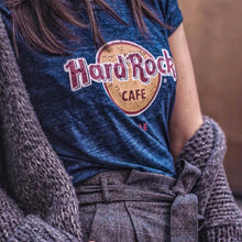Cargar imagen en el visor de la galería, Hard Rock Cafe® Polo Navy Burnout Mujer | XXS-XS
