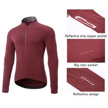 Cargar imagen en el visor de la galería, Santic® Jersey Térmico Manga Larga Ciclismo 10~20°C | Rojo | L-XL
