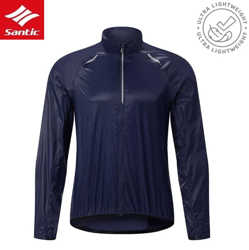 Santic® Casaca Cortaviento Ultra Ligera Deportiva Ciclismo  | Azul | XS-S-M-L-XL