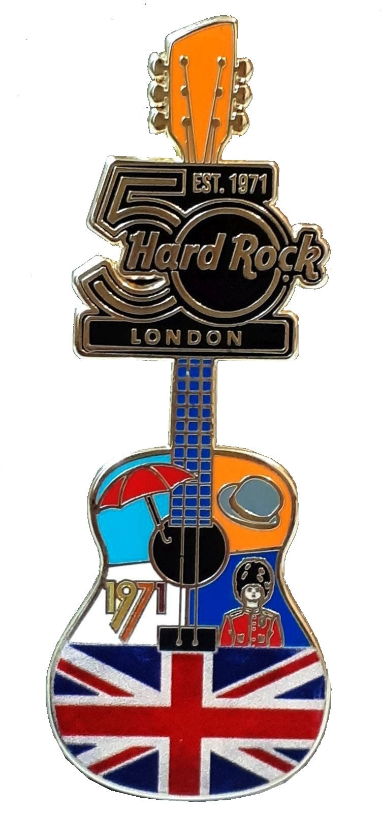 Hard Rock Cafe® Pin de Colección Londres Guitar Series Souvenir Recuerdo Adorno