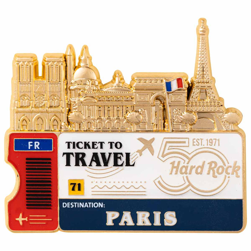 Hard Rock Cafe® Pin de Colección PARIS Global Ticket Series Souvenir Recuerdo Adorno