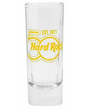 Cargar imagen en el visor de la galería, Hard Rock Cafe® Shot Glass 2.5 oz Vaso Chupito para Coleccionistas | Logo 50 Aniversario
