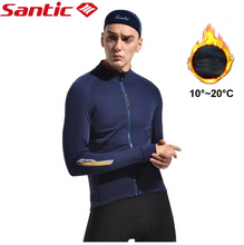 Cargar imagen en el visor de la galería, Santic® Jersey Térmico Manga Larga Ciclismo 10~20°C | Azul | M-L-XL
