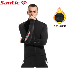 Cargar imagen en el visor de la galería, Santic® Jersey Térmico Manga Larga Ciclismo 10~20°C | Negro | L-XL
