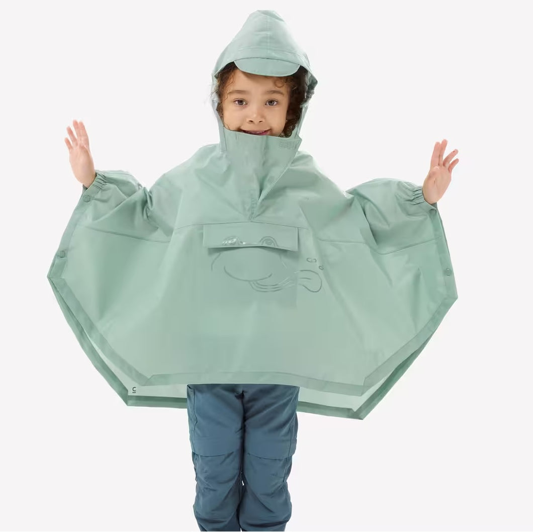 Quechua® Chubasquero Poncho Impermeable Montaña Trekking Niños Lluvia | 2-4 años