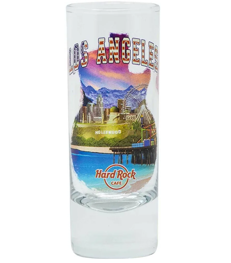 Hard Rock Cafe® Shot Glass 2.5 oz Vaso Chupito Los Angeles USA