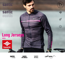 Cargar imagen en el visor de la galería, Santic® Jersey Maillot Manga Larga Ciclismo Protección UV | Gris | S-M-L
