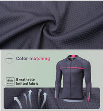 Cargar imagen en el visor de la galería, Santic® Jersey Maillot Manga Larga Ciclismo Protección UV | Gris | S-M-L
