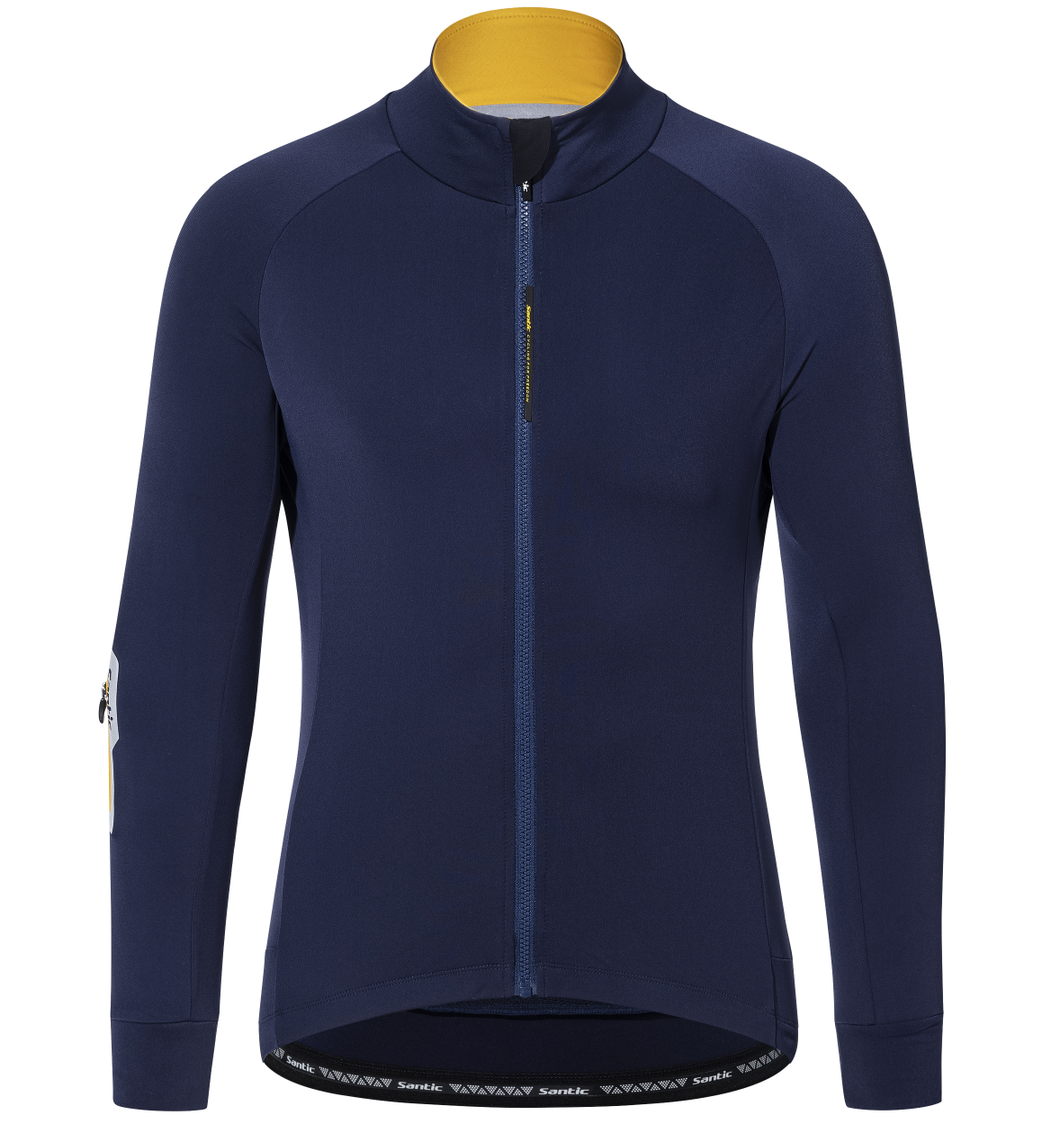 Santic® Jersey Térmico Manga Larga Ciclismo 10~20°C | Azul | M-L-XL