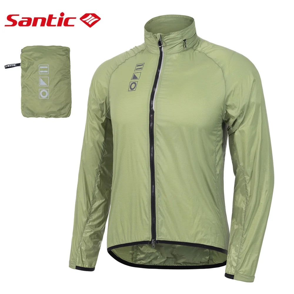 Santic® Casaca Cortaviento PRO Capucha Ciclismo | XS-S-M