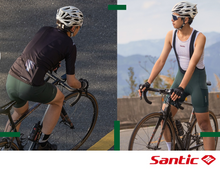 Cargar imagen en el visor de la galería, Santic® Bib Shorts Culotte K137 3-4h Ciclismo MTB | Verde-Negro | XS-S-M
