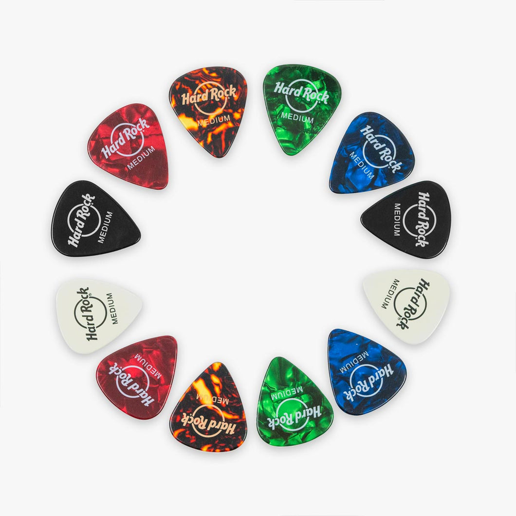 Hard Rock Cafe® Set de 12 Púas / Picks / Uñas De Guitarra Souvenir