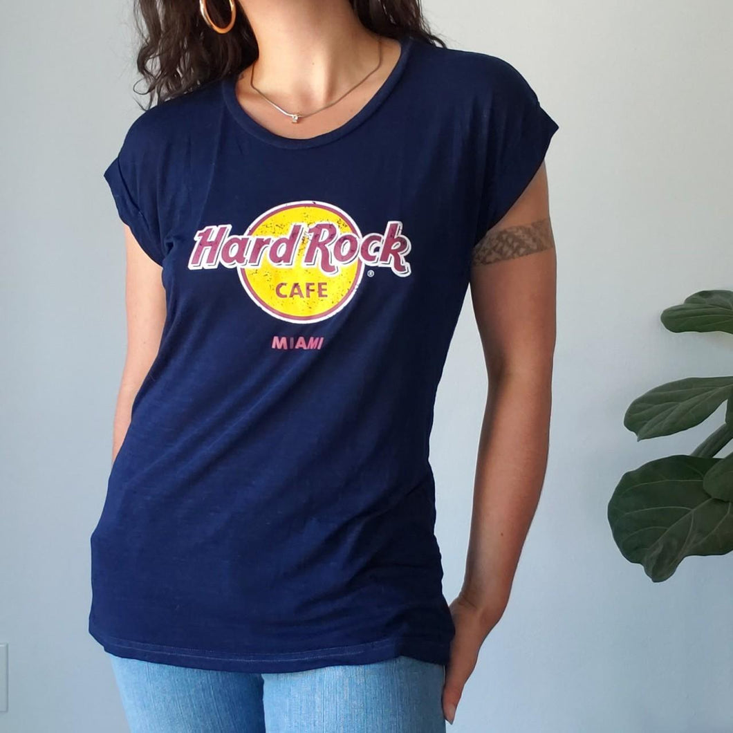 Hard Rock Cafe® Polo Navy Burnout Mujer | XXS-XS