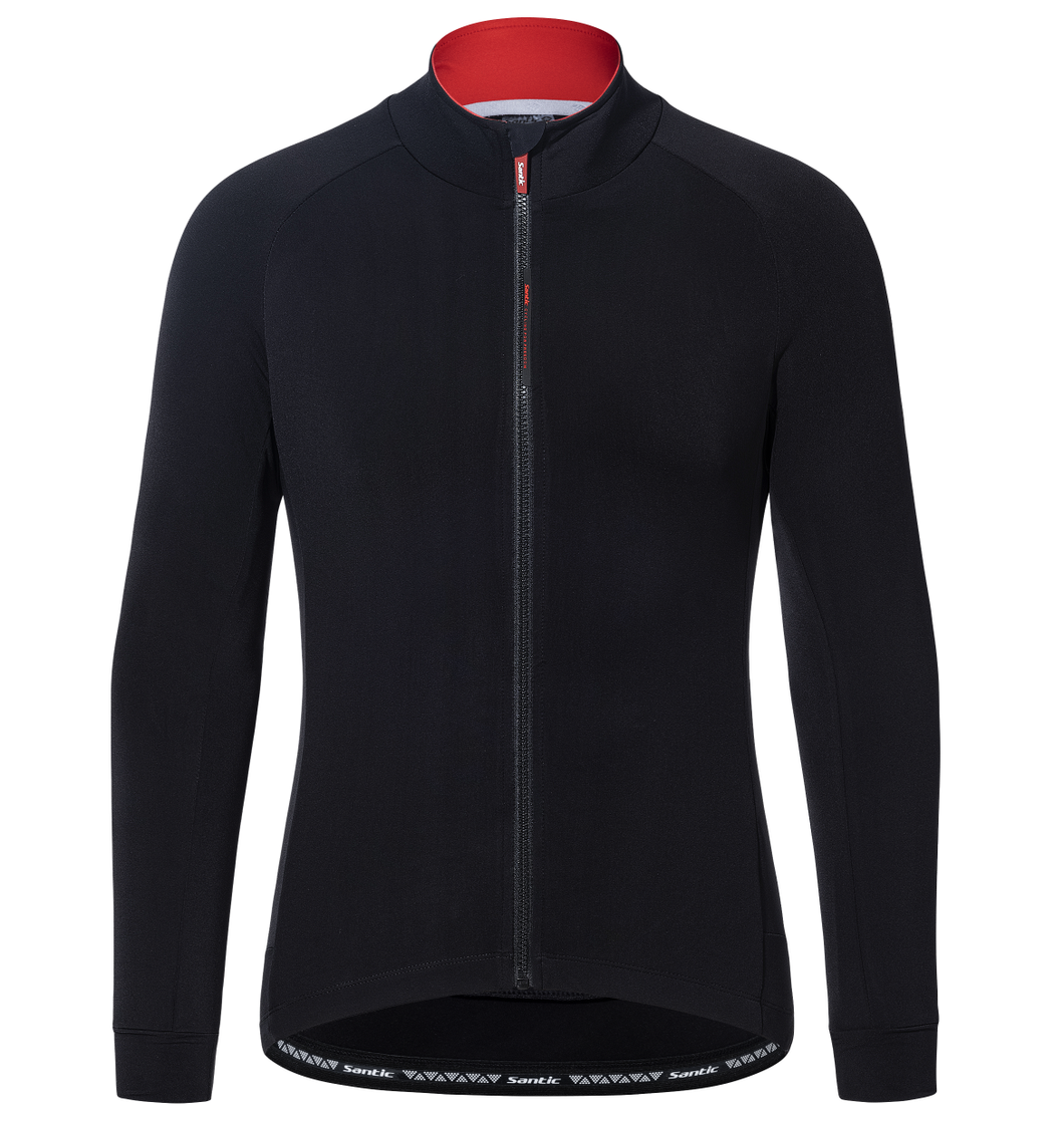 Santic® Jersey Térmico Manga Larga Ciclismo 10~20°C | Negro | L-XL