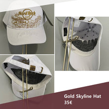 Cargar imagen en el visor de la galería, Hard Rock Cafe® Gorra Modelo Gold Skyline Deluxe Blanco / Barcelona-Roma-Londres-Munich-Las Vegas-Los Angeles-San Francisco
