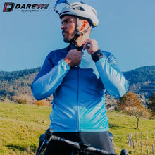 Cargar imagen en el visor de la galería, Darevie® Jersey Térmico 10~20°C Ciclismo MTB | Azul | M
