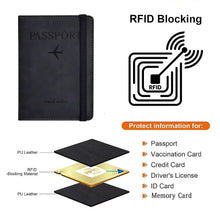 Cargar imagen en el visor de la galería, Porta Pasaporte y Porta Documentos para Viaje Protección RFID
