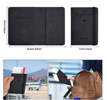 Cargar imagen en el visor de la galería, Porta Pasaporte y Porta Documentos para Viaje Protección RFID
