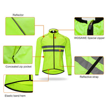 Cargar imagen en el visor de la galería, Wosawe® Casaca Cortaviento Reflectante Ciclismo | M-L-XL
