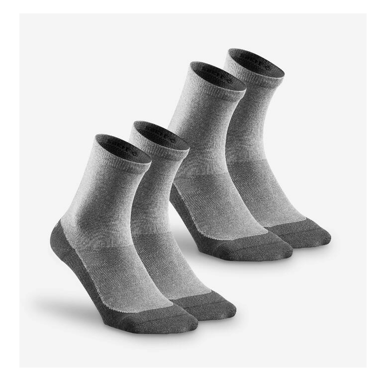 Quechua® 2 Pares de Calcetines HIKE 50 Medias Montaña Trekking | 43-46
