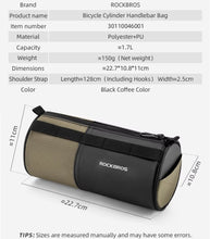 Cargar imagen en el visor de la galería, Rockbros® Bolso para Manillar 1.7L Black Coffee W007
