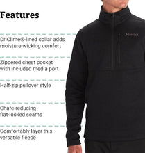 Cargar imagen en el visor de la galería, Marmot® Chompa Sudadera con Forro Polar DROP LINE 1/2 ZIP | S
