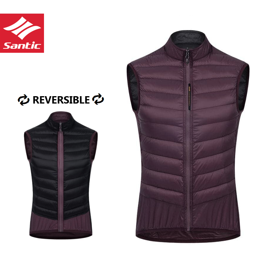 Santic® Chaleco Térmico Ligero REVERSIBLE Ciclismo | M-L-XL